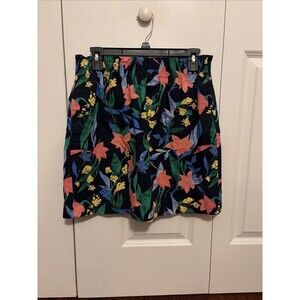 J.Crew Women's Linen Blend Elastic Waist Floral Print Mini Skirt Multi Sz 6